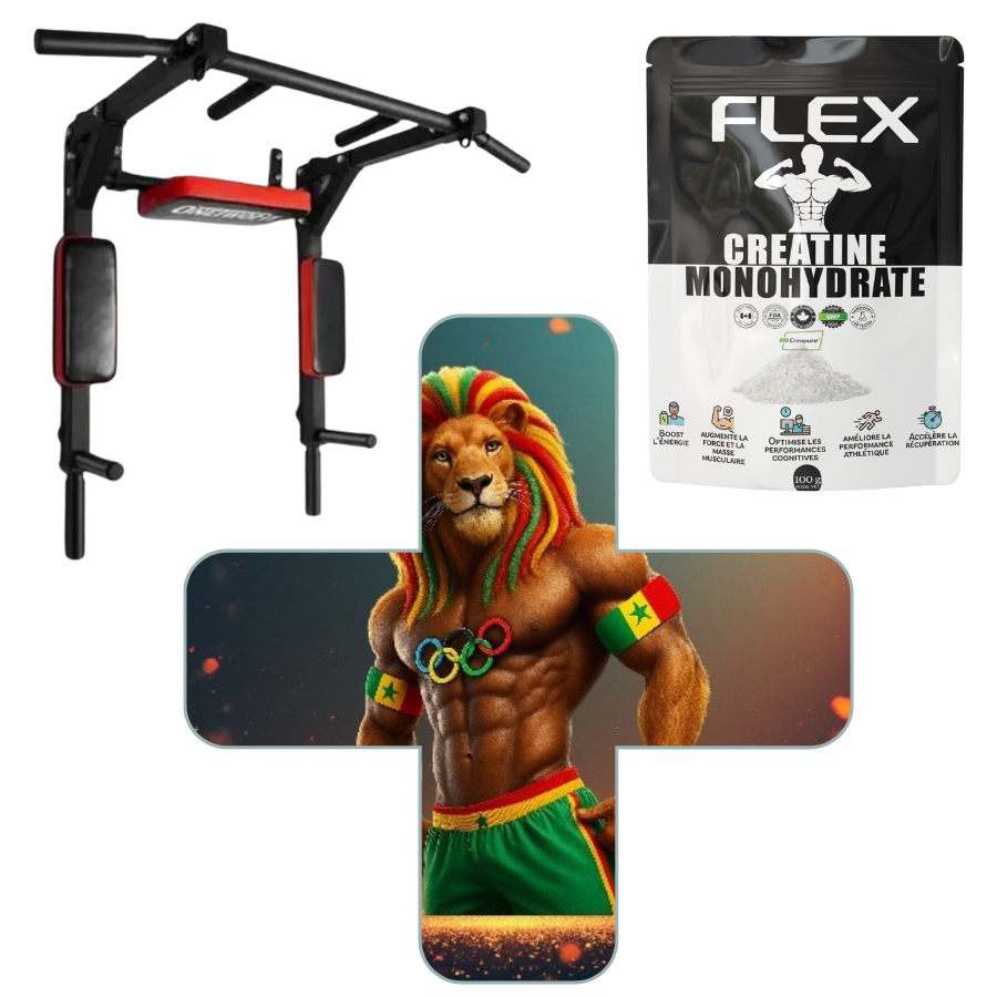 Barre de traction + créatine monohydrate